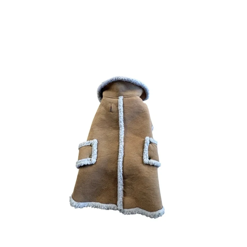 Dog Sherpa Poncho‎ Cape Bundle 2pc Reversible Cozy Pet Jacket